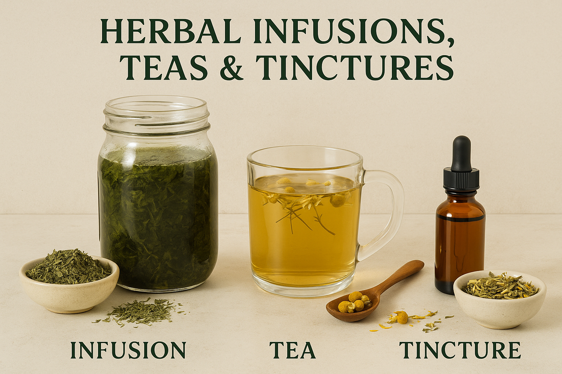 The Difference Between Herbal Infusions, Teas & Tinctures