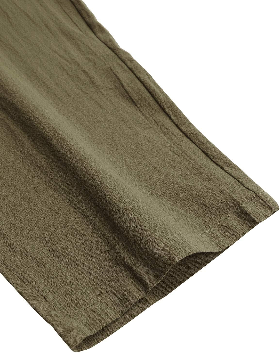 Women'S Casual Loose Jumpsuits Button Strap Sunflower Print Bib Overall with Pockets 04-Khaki X-Large