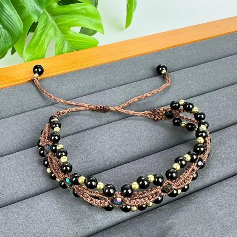 7 Chakra Bracelet, Natural Crystal Bead Bracelets, Moonstone,Crystal Healing Jewelry, Spiritual Yoga Gifts, Gemstone Energy Mala, Boho Hippie Jewelry Halloween Gift