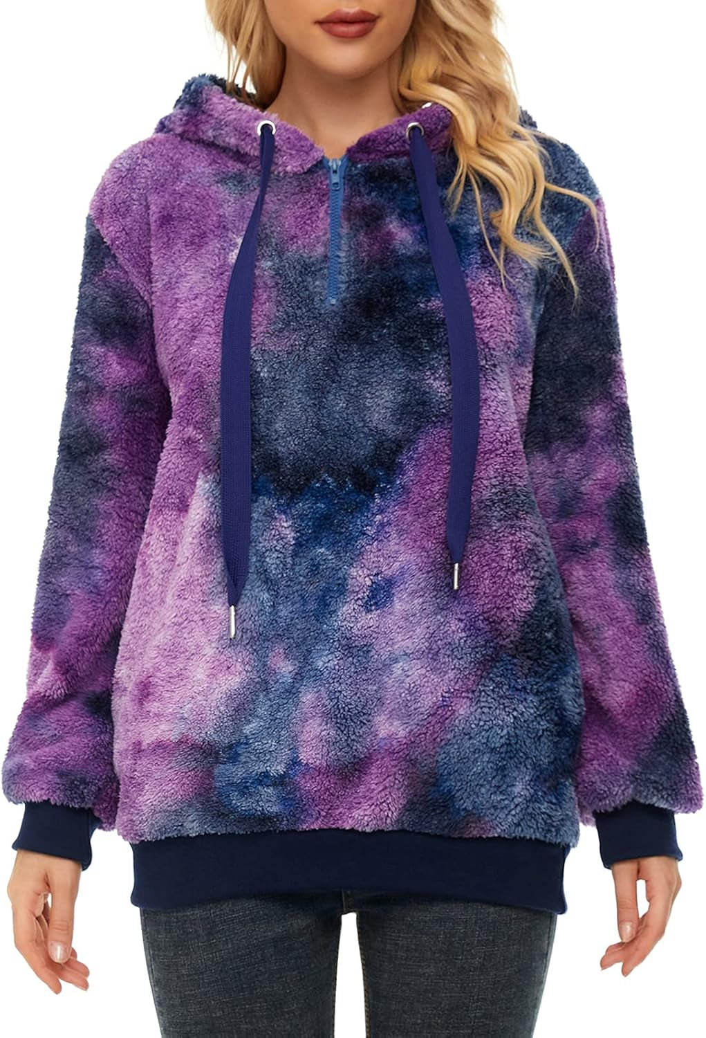 Oversized Sweatshirts for Women Athletic Womens Sherpa Hoodie Fluffy Women'S Hoodies Pullover with Pockets