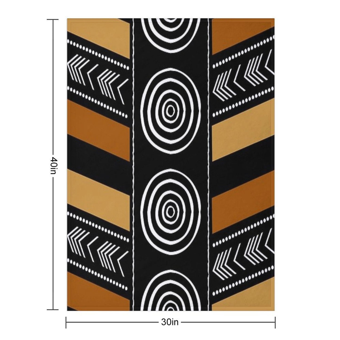 African Mud Cloth Artistry Art Throw Blanket