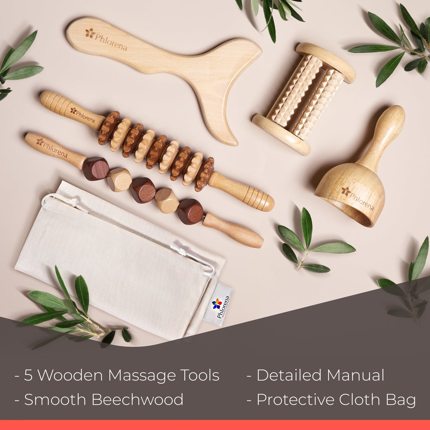 Wood Therapy Massage Tools| Lymphatic Drainage| Cellulite| Maderoterapia Kit