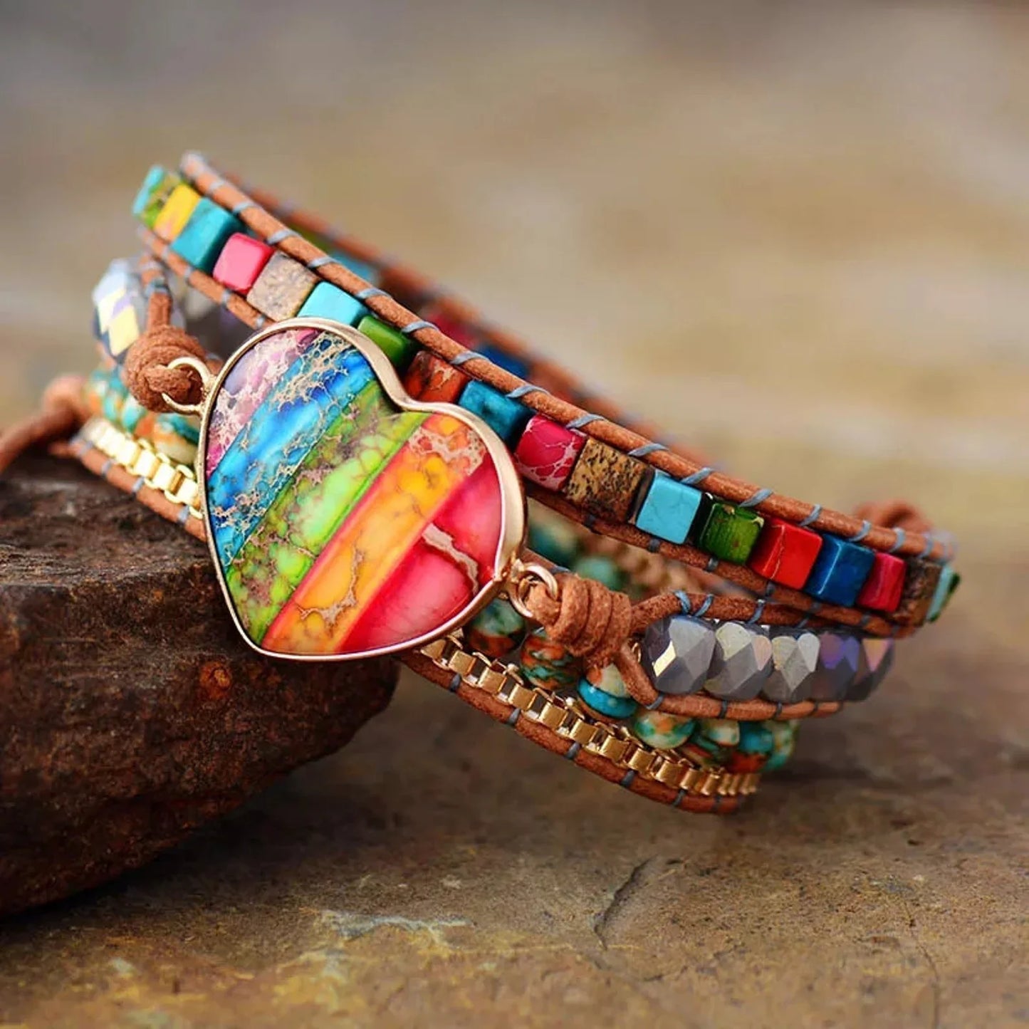 Chakras Love & Positivity Jasper Bracelet