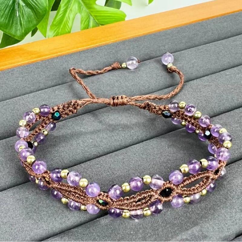 7 Chakra Bracelet, Natural Crystal Bead Bracelets, Moonstone,Crystal Healing Jewelry, Spiritual Yoga Gifts, Gemstone Energy Mala, Boho Hippie Jewelry Halloween Gift