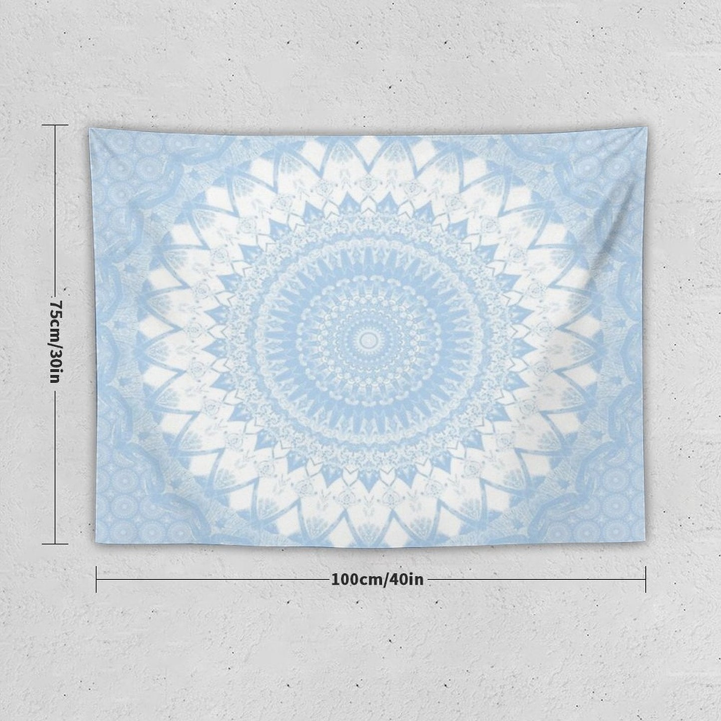 Baby Blue Boho Mandala Tapestry