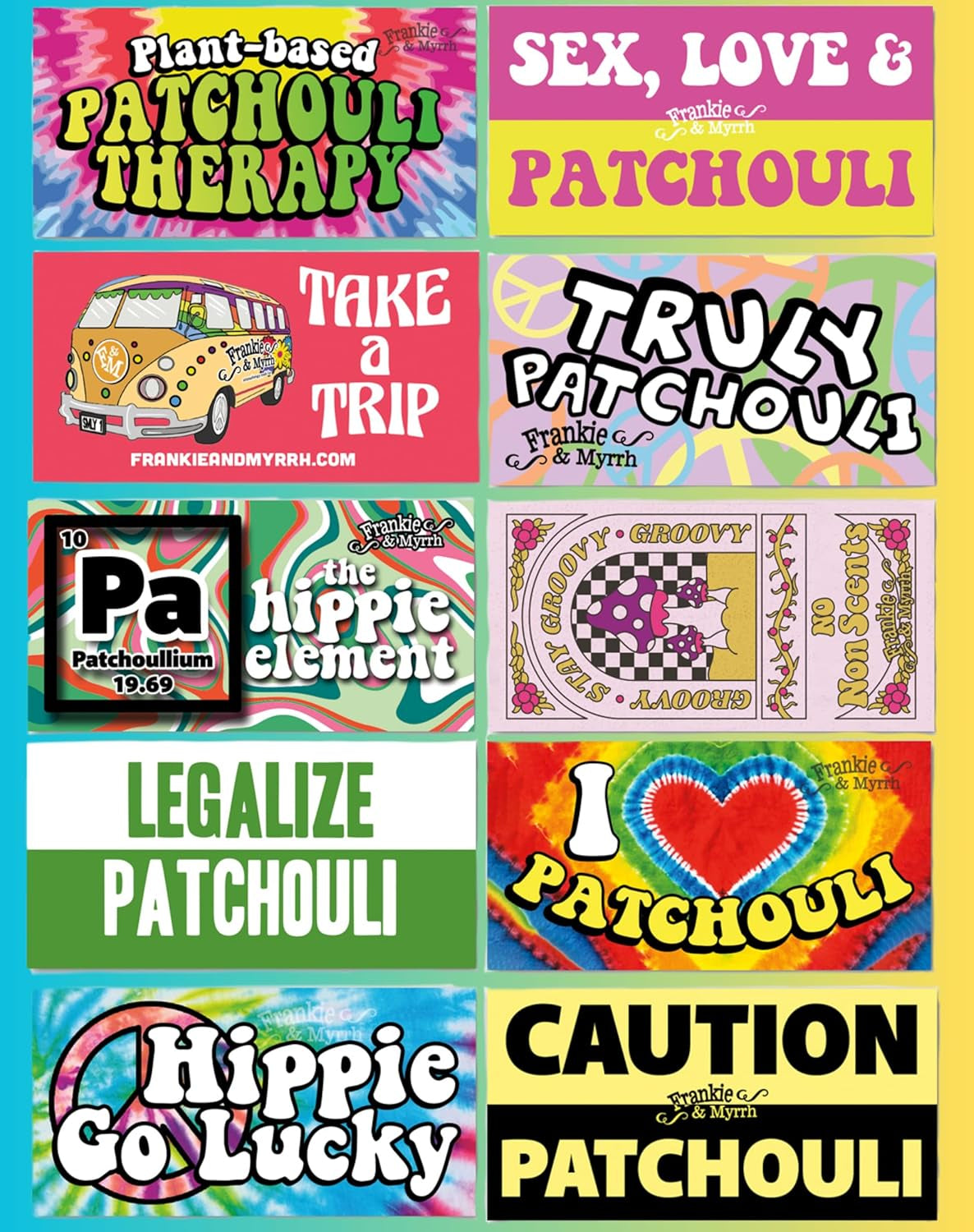 Hippie Combo Spray and Deodorant Pack | Spray 2 Fl Oz & Deodorant Single 2.65 Oz | Freshwater Patchouli Mist & Natural Deodorant | Packed with Fun Extras