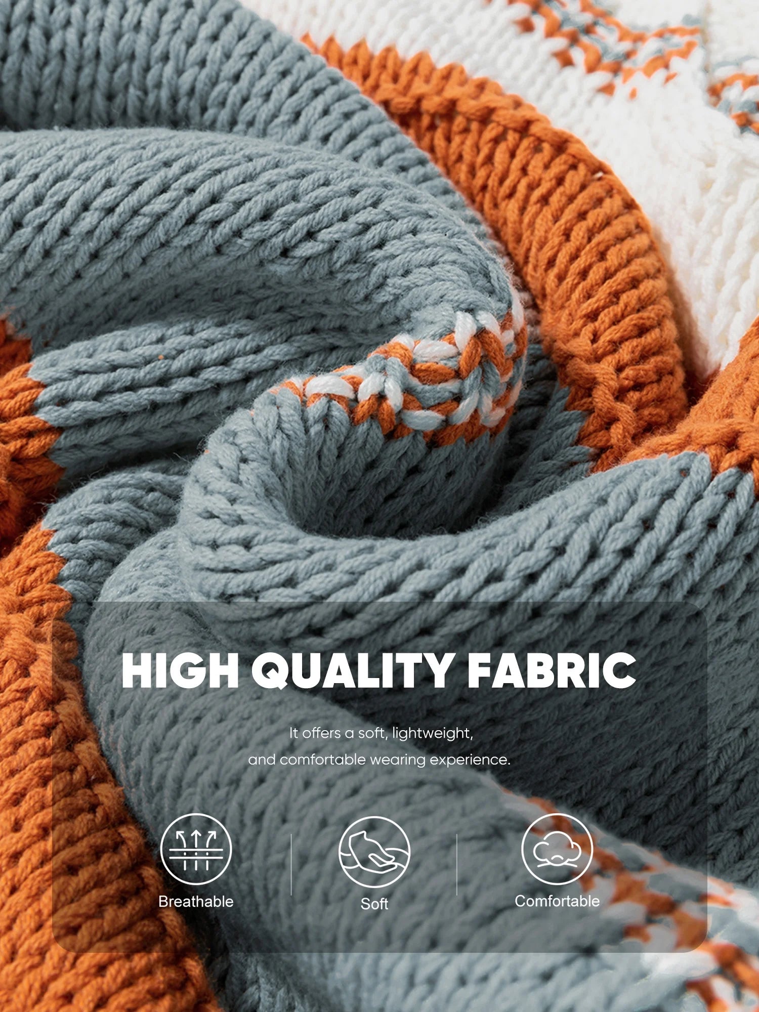 Womens V-Neck Knitted Lantern Sleeve Pullover Sweater Fashion Color Block Cable Knit Jumper Tops S 4-6