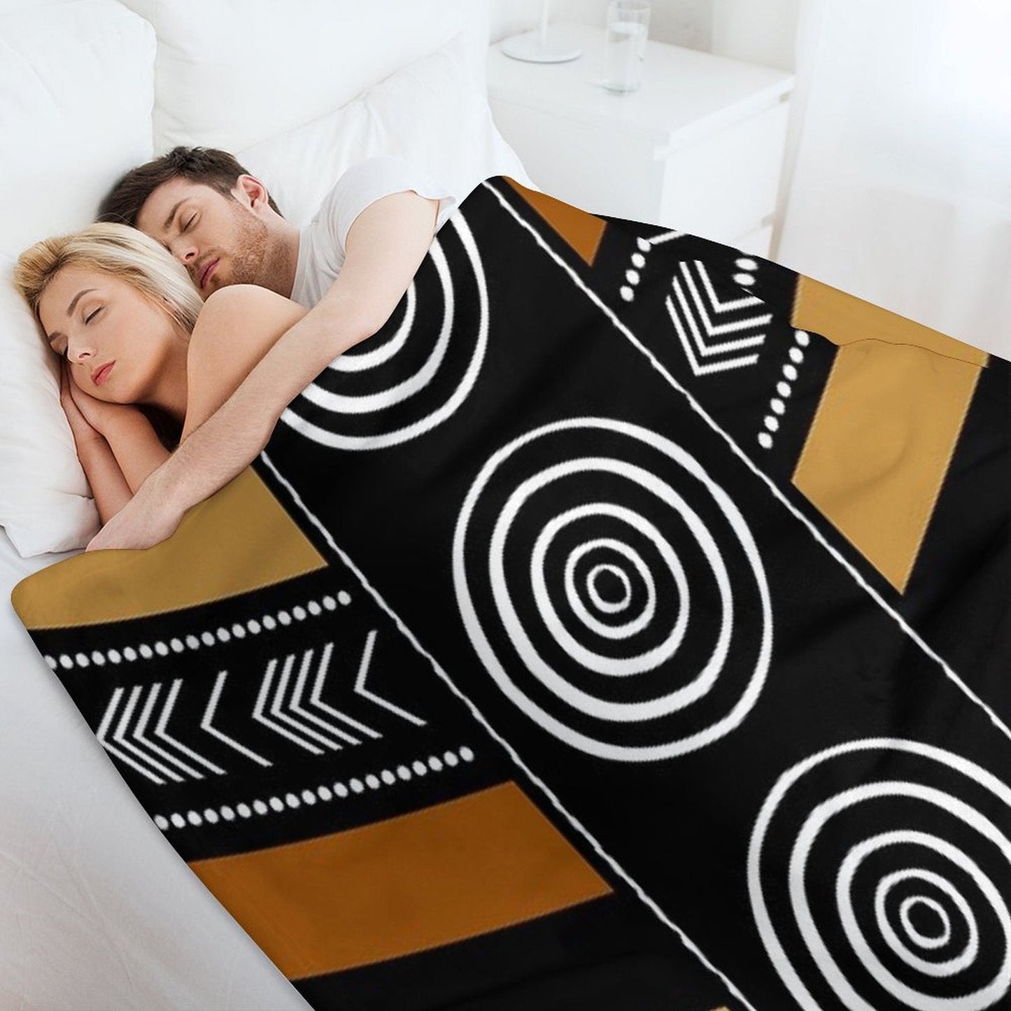 African Mud Cloth Artistry Art Throw Blanket