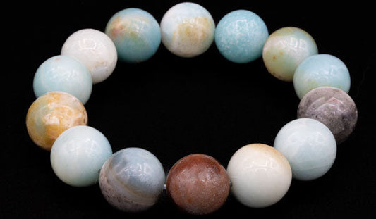Luxury Amazonite Natural Gemstone Gloss Bracelet