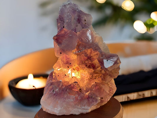 Amethyst Stone Lamp