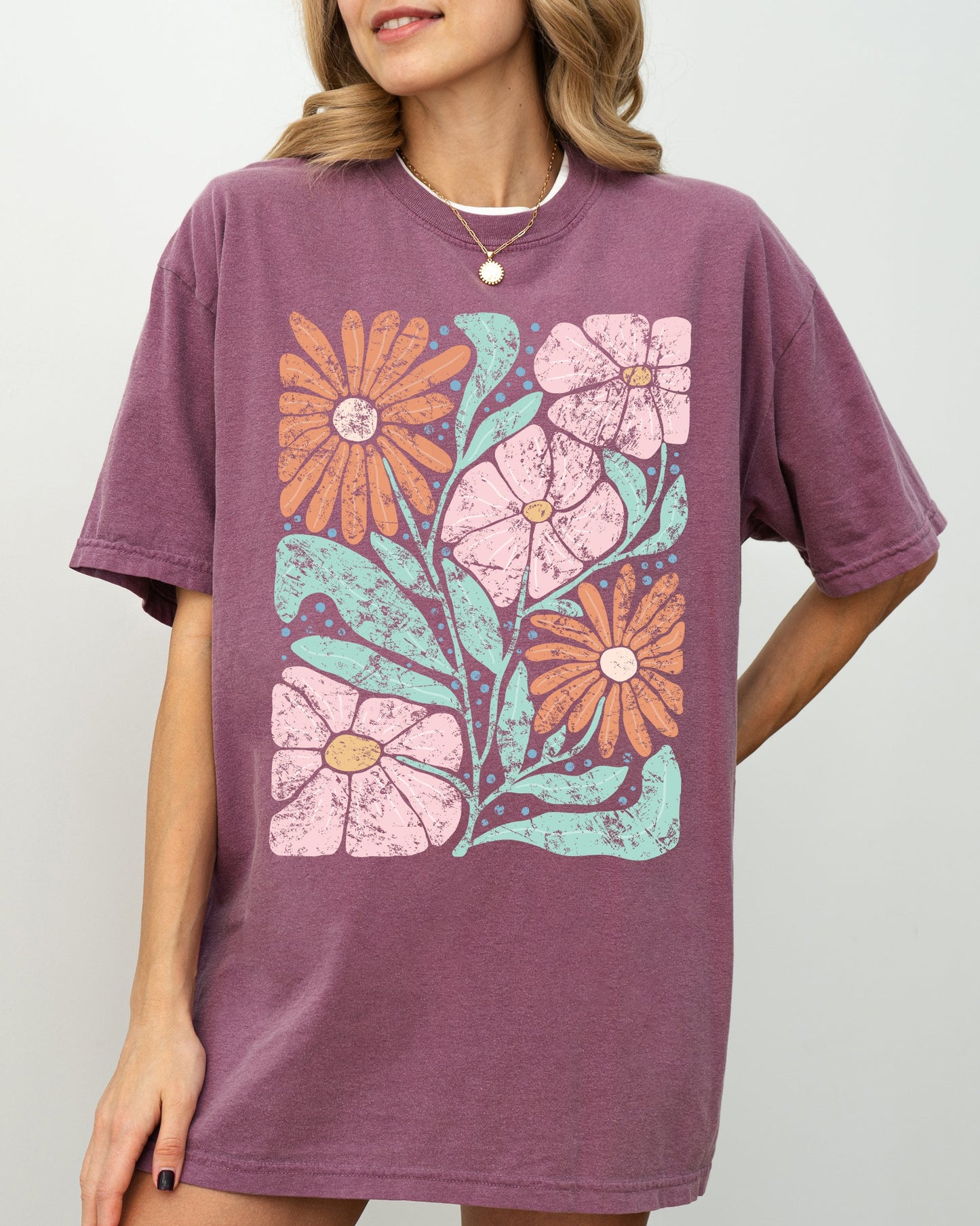 Bohemian, Gorgeous Abstract Flowers, Boho Floral Design, Summer Vibes, Gardening, Festival, Nature Shirt Comfort Colors T-Shirt