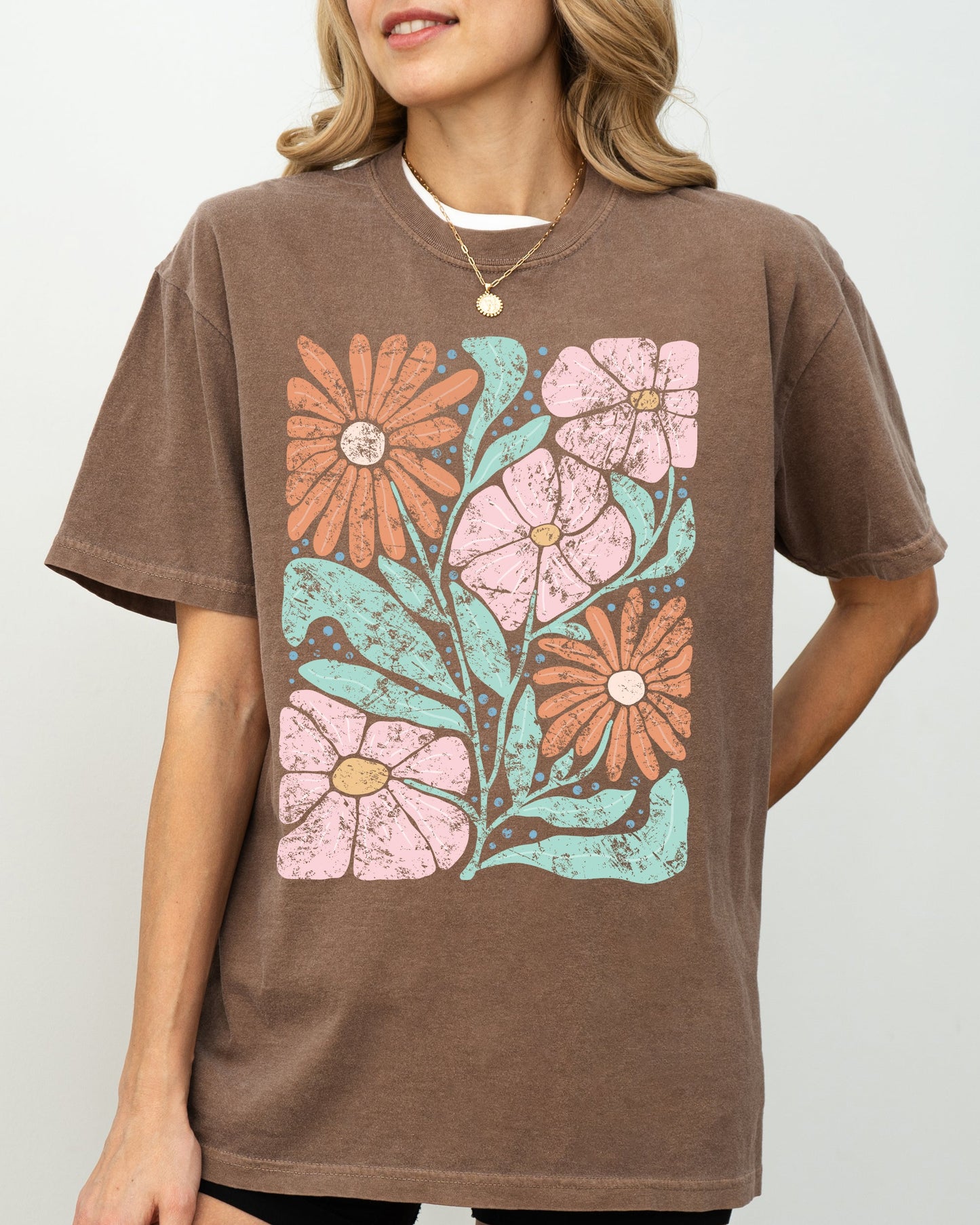 Bohemian, Gorgeous Abstract Flowers, Boho Floral Design, Summer Vibes, Gardening, Festival, Nature Shirt Comfort Colors T-Shirt