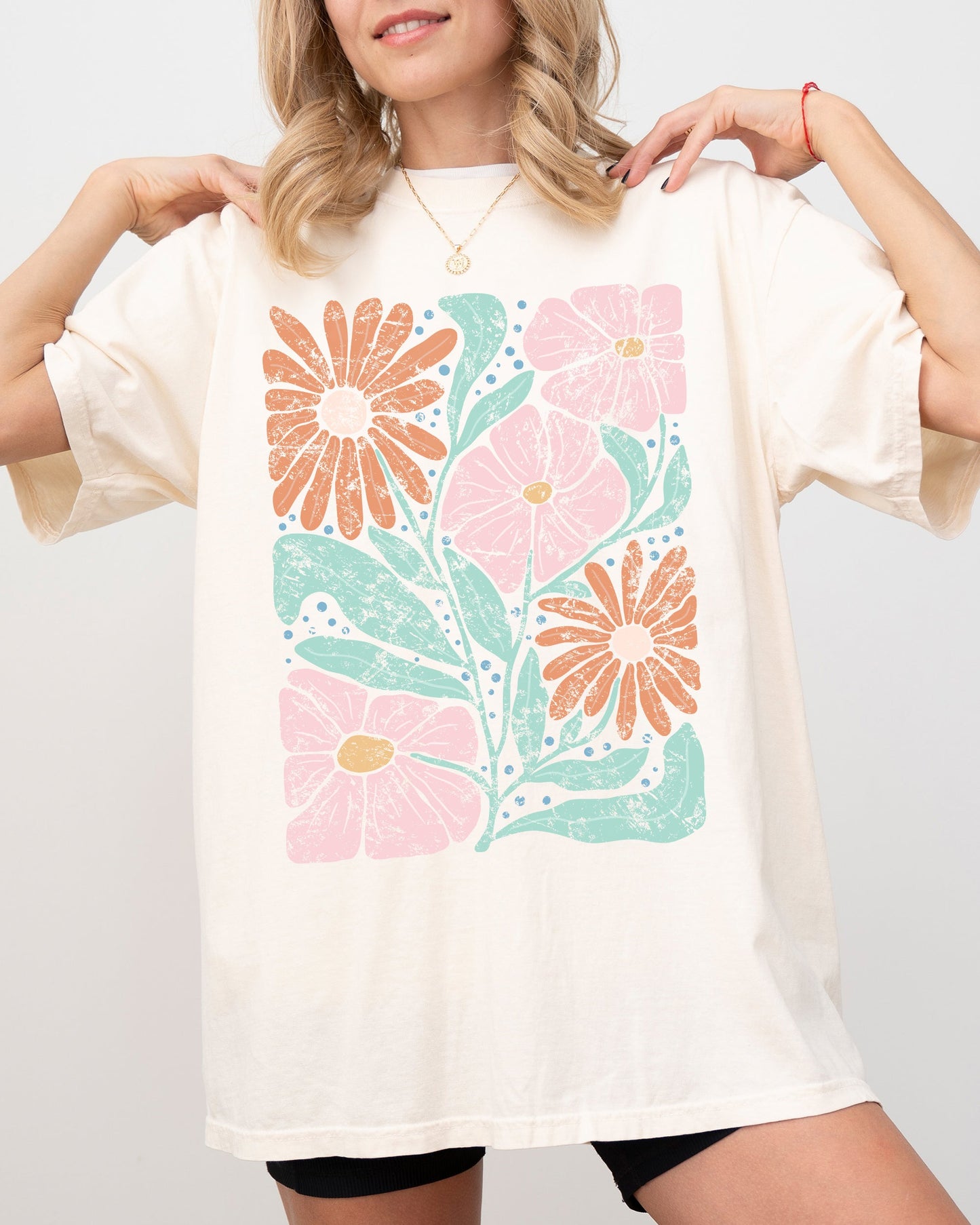 Bohemian, Gorgeous Abstract Flowers, Boho Floral Design, Summer Vibes, Gardening, Festival, Nature Shirt Comfort Colors T-Shirt