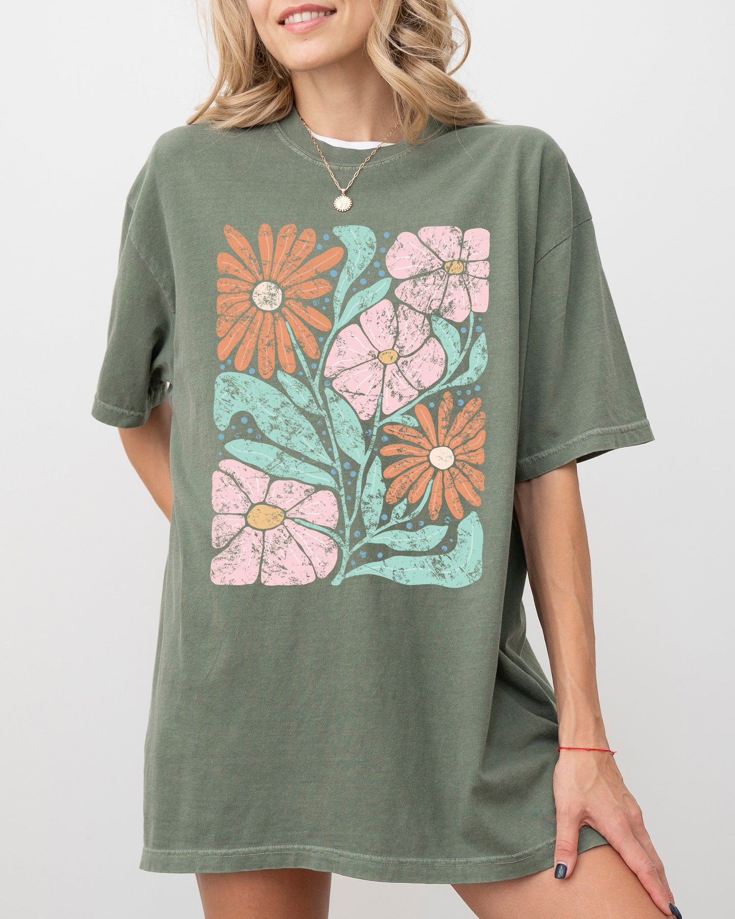 Bohemian, Gorgeous Abstract Flowers, Boho Floral Design, Summer Vibes, Gardening, Festival, Nature Shirt Comfort Colors T-Shirt