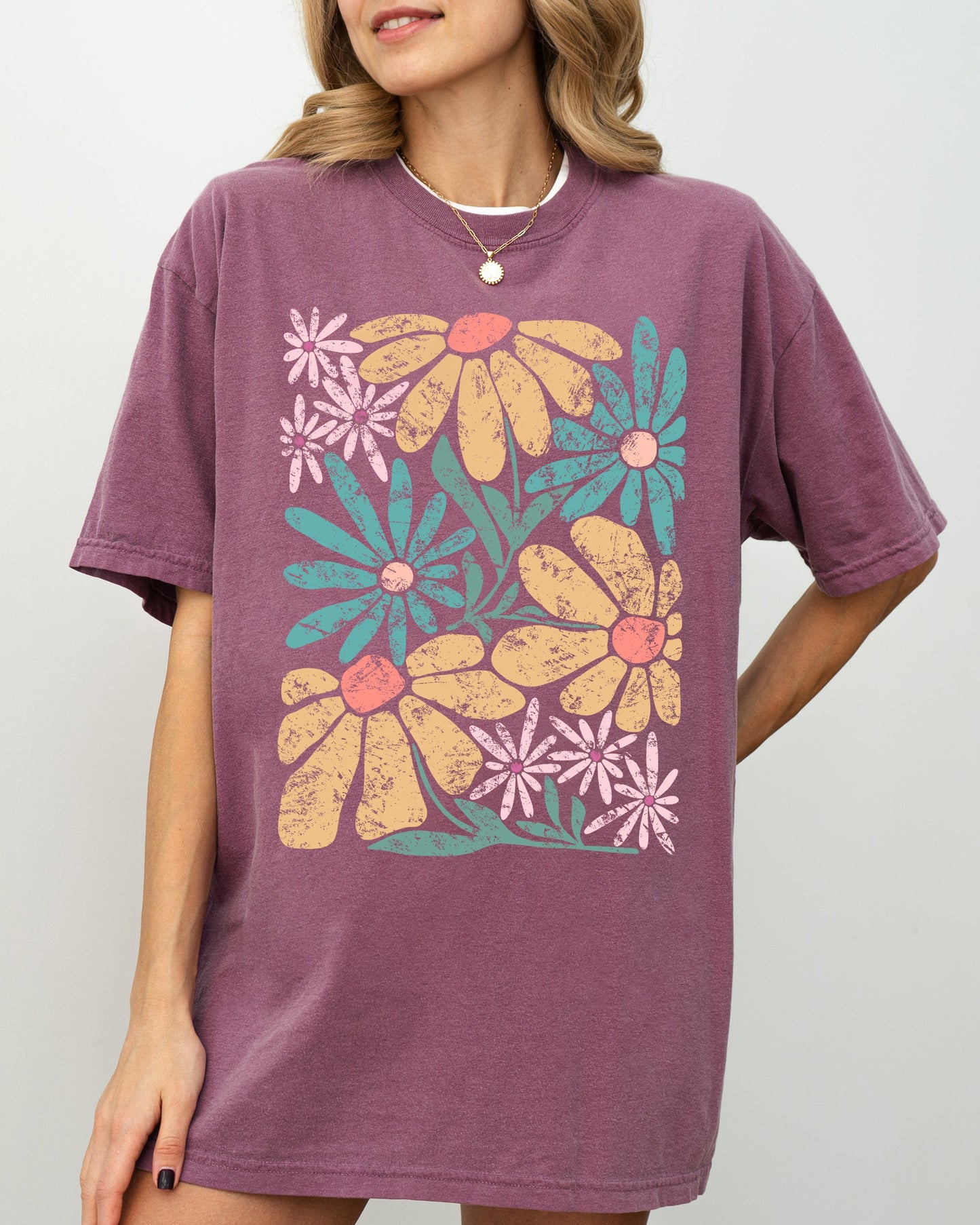 Chic, Gorgeous Abstract Flowers, Boho Floral Design, Summer Vibes, Gardening, Festival, Nature Shirt Comfort Colors T-Shirt