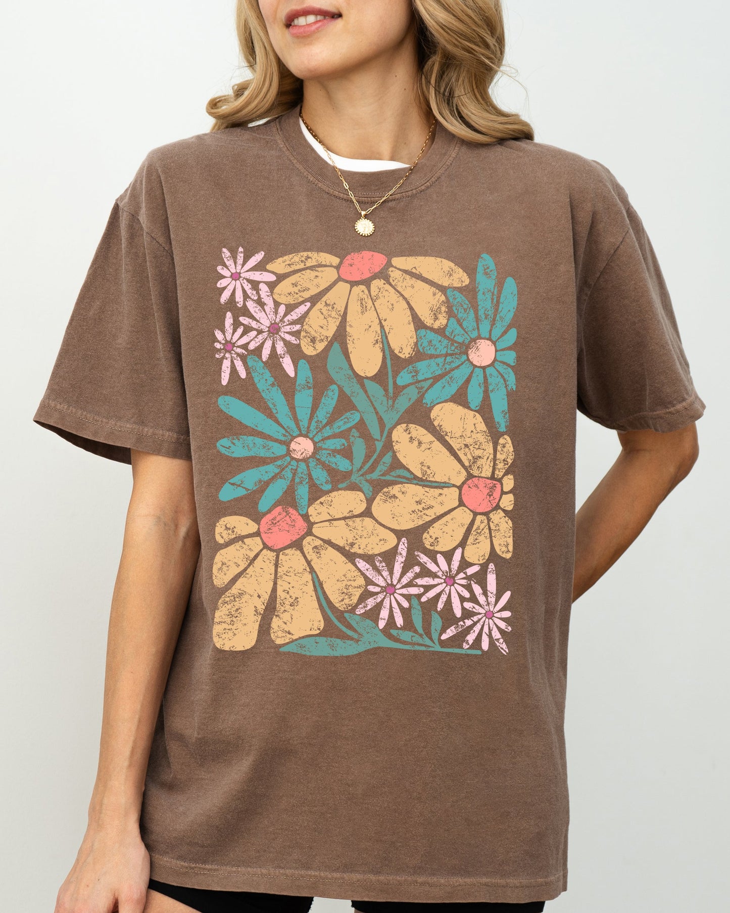 Chic, Gorgeous Abstract Flowers, Boho Floral Design, Summer Vibes, Gardening, Festival, Nature Shirt Comfort Colors T-Shirt