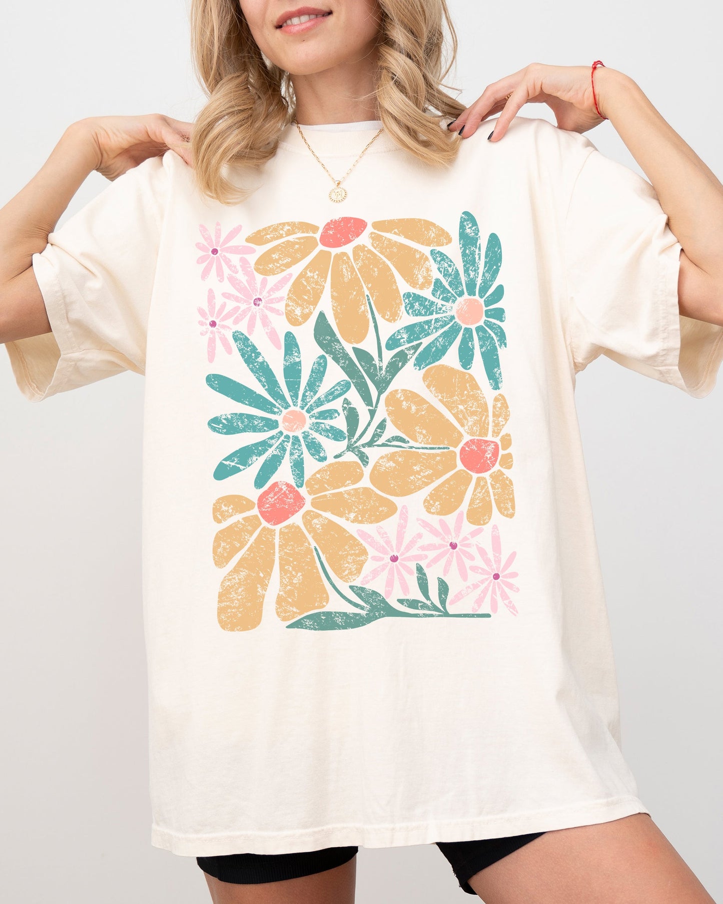 Chic, Gorgeous Abstract Flowers, Boho Floral Design, Summer Vibes, Gardening, Festival, Nature Shirt Comfort Colors T-Shirt