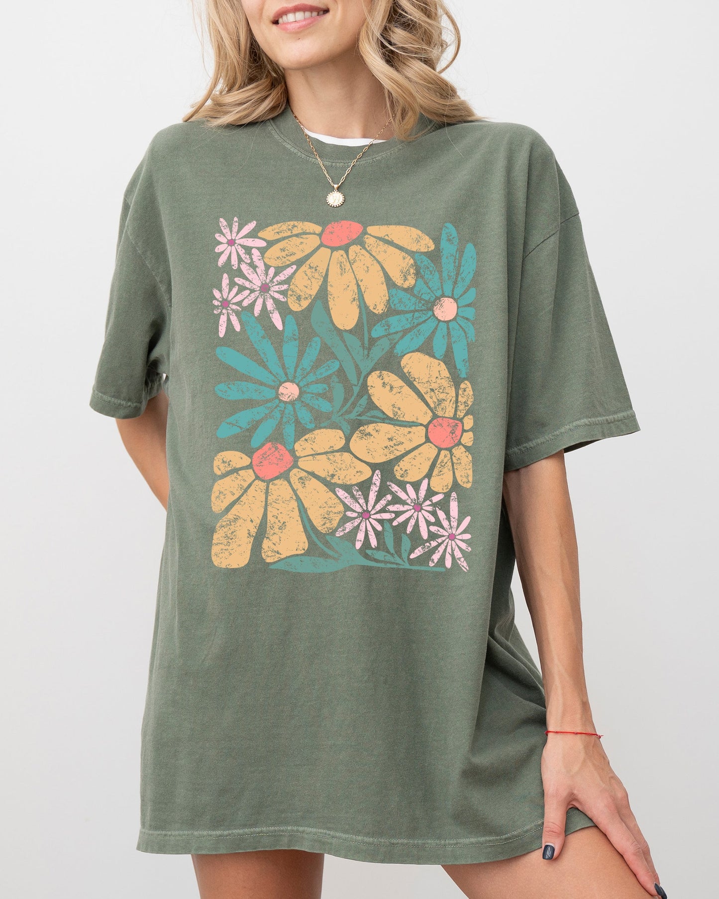 Chic, Gorgeous Abstract Flowers, Boho Floral Design, Summer Vibes, Gardening, Festival, Nature Shirt Comfort Colors T-Shirt