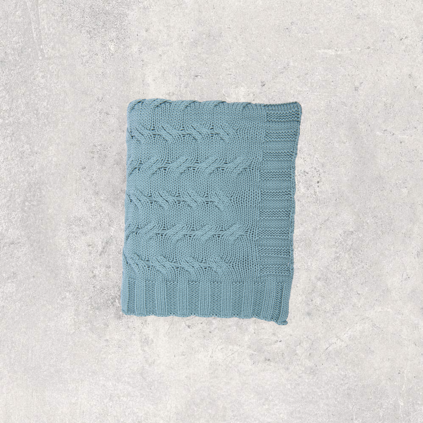 Chunky Cable Organic Cotton Throw Blanket