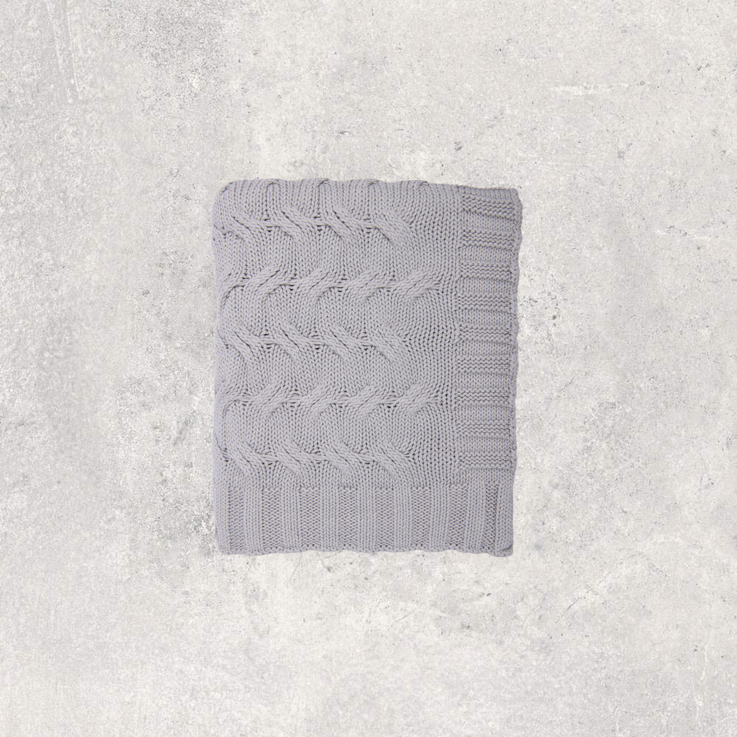 Chunky Cable Organic Cotton Throw Blanket