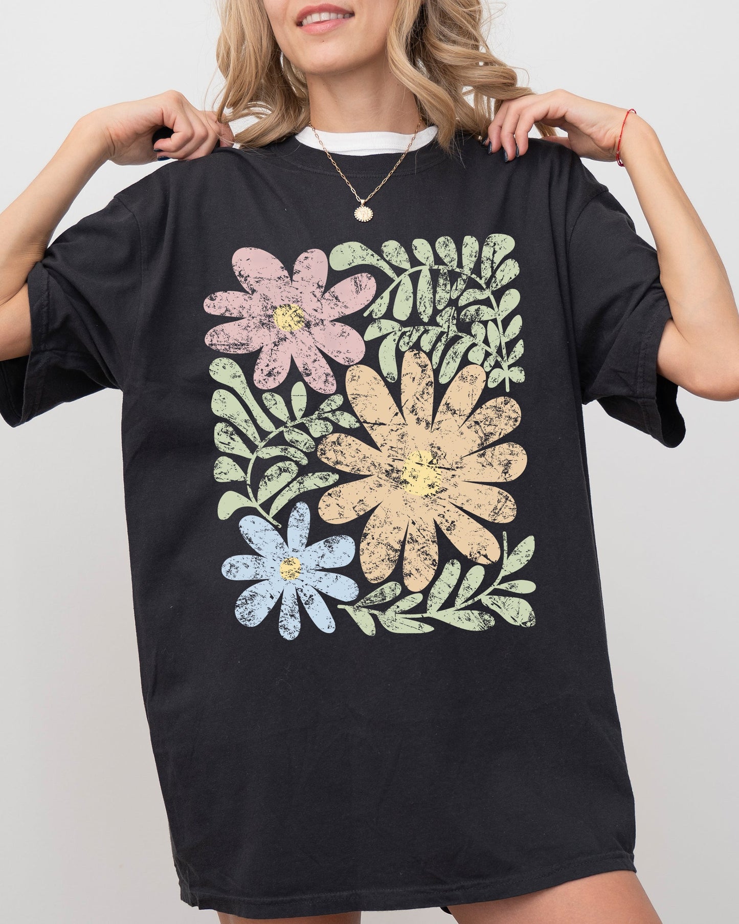 Earthy, Gorgeous Abstract Flowers, Boho Floral Design, Summer Vibes, Gardening, Festival, Nature Shirt Comfort Colors T-Shirt