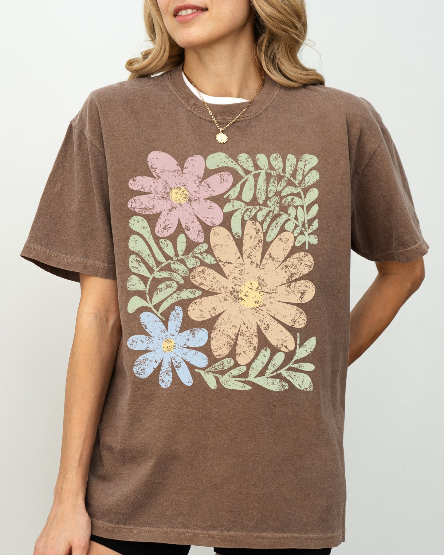 Earthy, Gorgeous Abstract Flowers, Boho Floral Design, Summer Vibes, Gardening, Festival, Nature Shirt Comfort Colors T-Shirt
