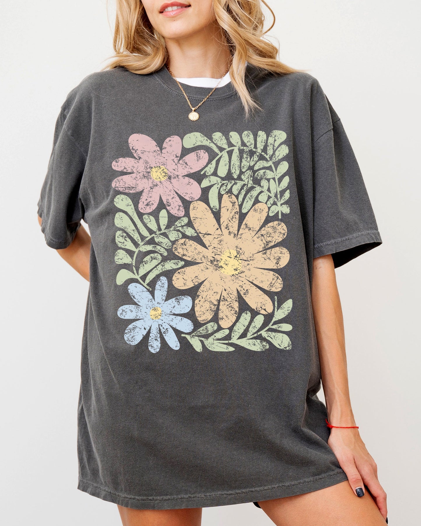 Earthy, Gorgeous Abstract Flowers, Boho Floral Design, Summer Vibes, Gardening, Festival, Nature Shirt Comfort Colors T-Shirt