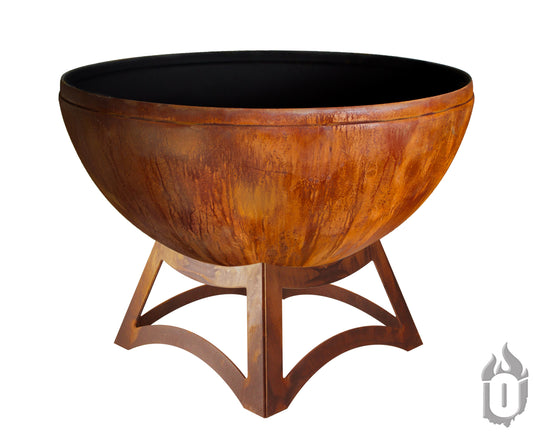 "Fire Chalice" Wood Burning Fire Pit Bowl with Hollow Base (Made In USA)