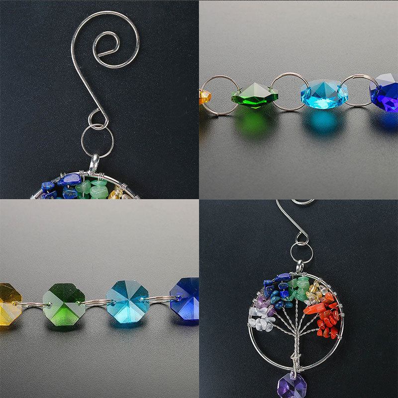 Tree of Life Hanging Chakra Crystal