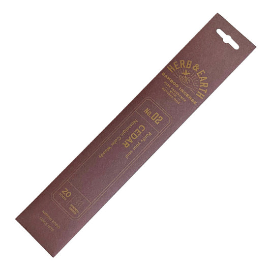 Herb & Earth Cedar Bamboo Incense Sticks (Nippon Kodo)
