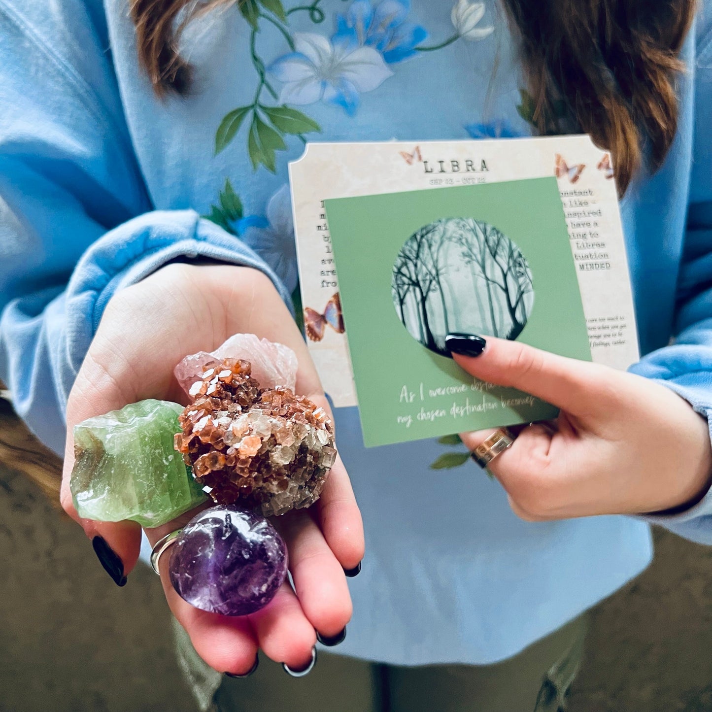 Libra Crystal Set for Balance & Self-Confidence - Includes Aura Cleansing Kit