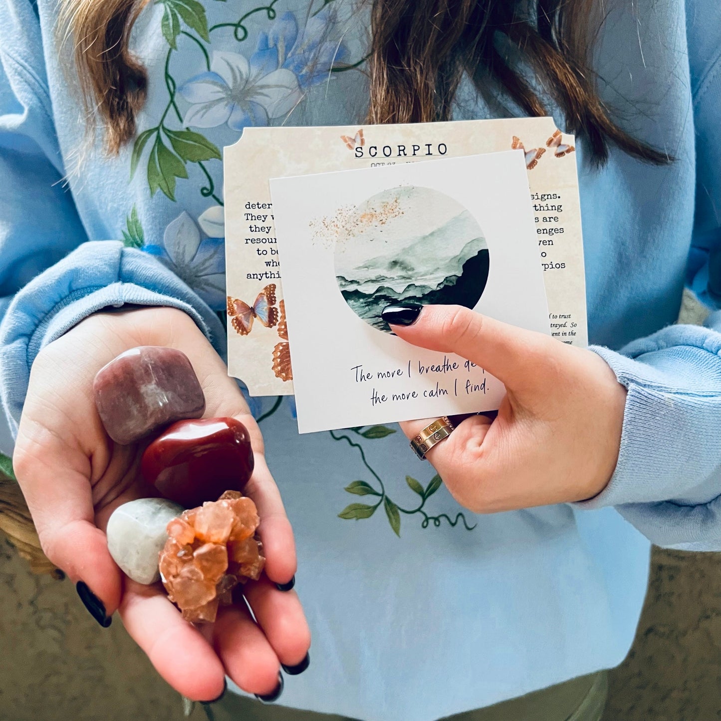 Scorpio Crystal Set for Confidence & Focus - Includes Aura Cleansing Kit