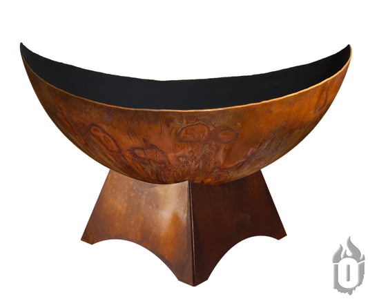 "Lunar" Wood Burning Fire Pit Bowl with Standard Base (Made In USA)
