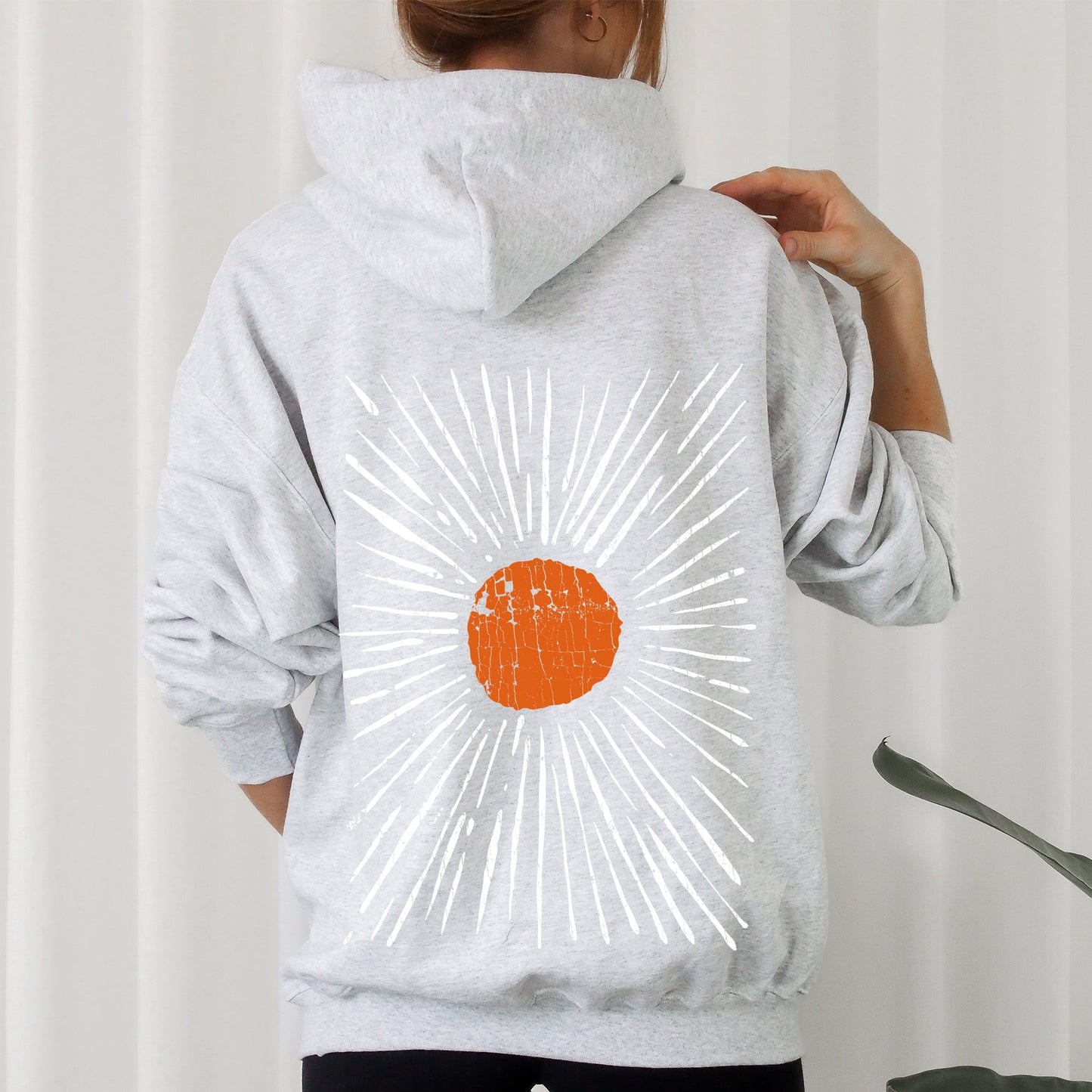 Boho Starburst, Celestial, Retro Hoodie