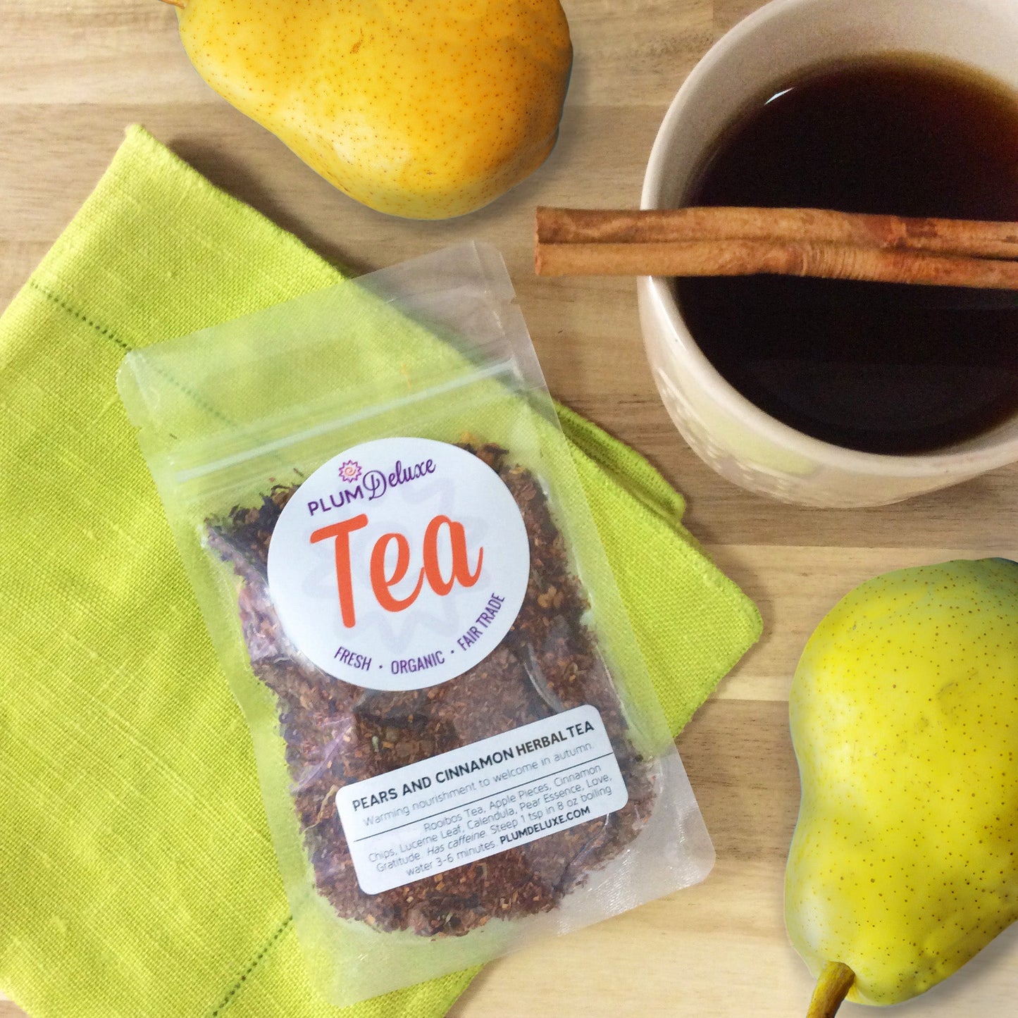 Pears and Cinnamon Herbal Tea