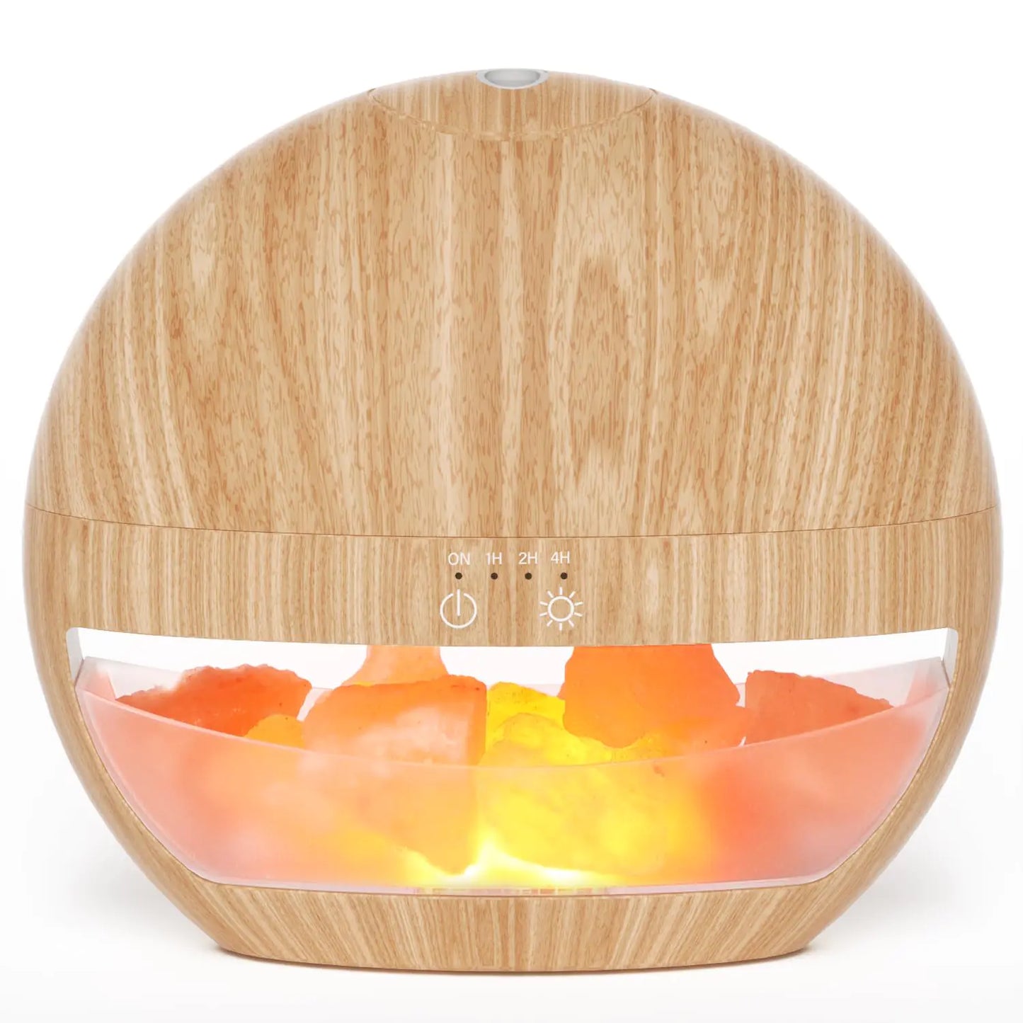 ARVIDSSON Essential Oil Diffuser Himalayan Salt Lamp Diffusers for Essential Oils Ultrasonic Aromatherapy Diffuser with 100% Natural Pink Himalayan Salt Rocks Mist Timer & Warm Light Wood Grain