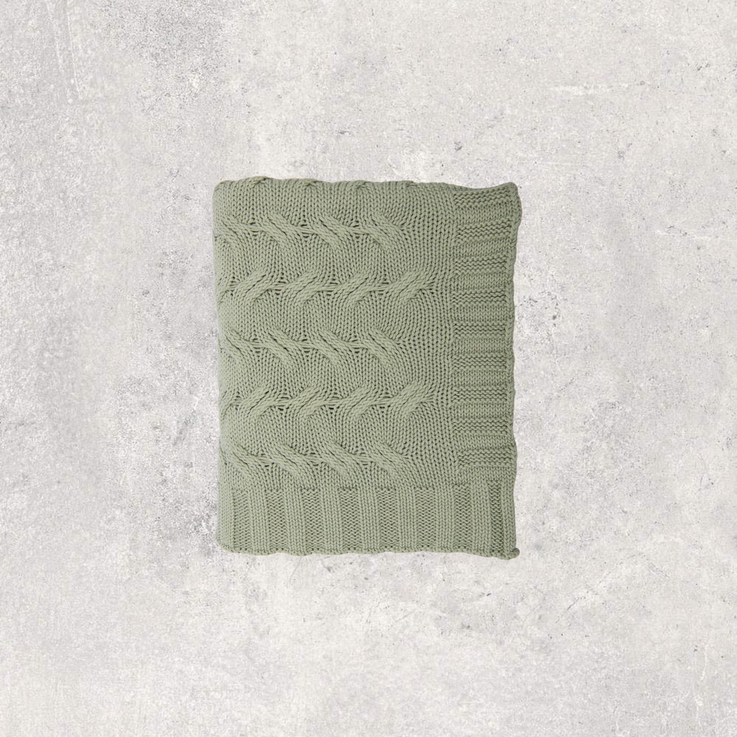 Chunky Cable Organic Cotton Throw Blanket