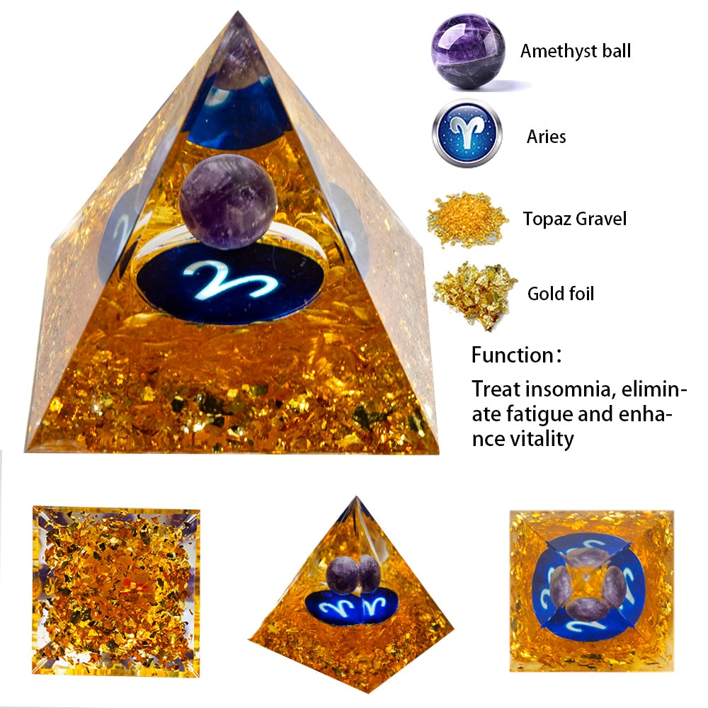 Your Zodiac Essence Crystal Pyramid