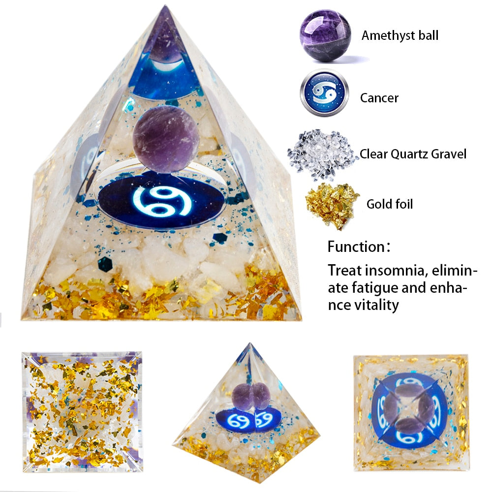 Your Zodiac Essence Crystal Pyramid