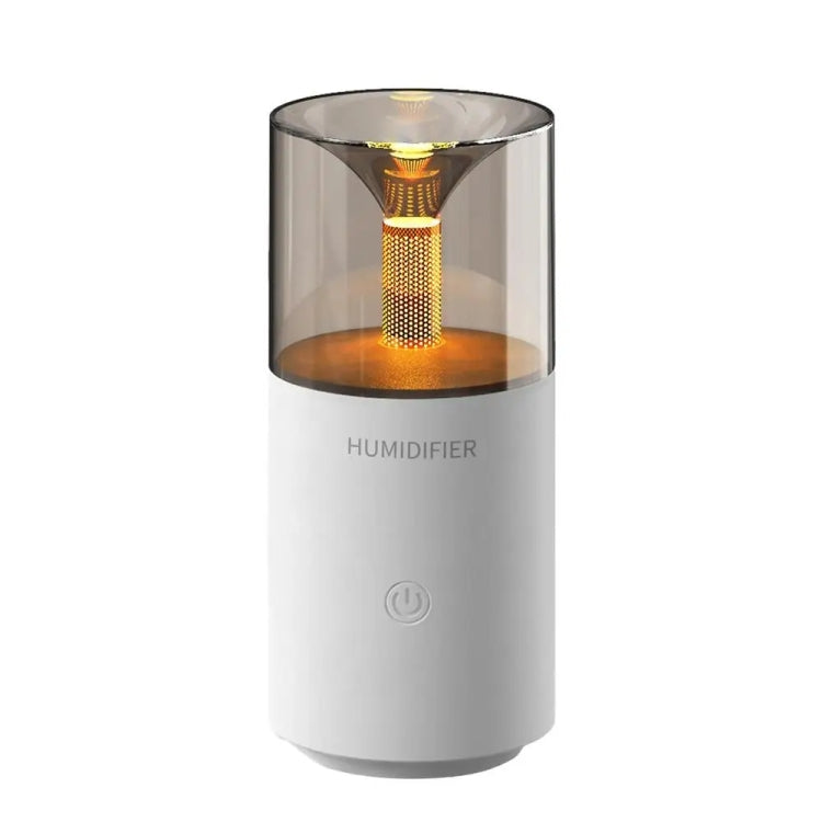 Candle Flame Aromatherapy Diffuser Automatic Scent Sprayer Mini Ambiance Candle Light Humidifier(129 White)