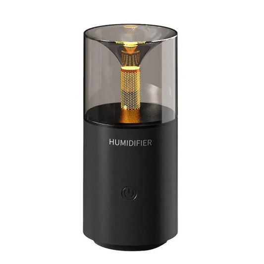 Candle Flame Aromatherapy Diffuser Automatic Scent Sprayer Mini Ambiance Candle Light Humidifier(129 Black)