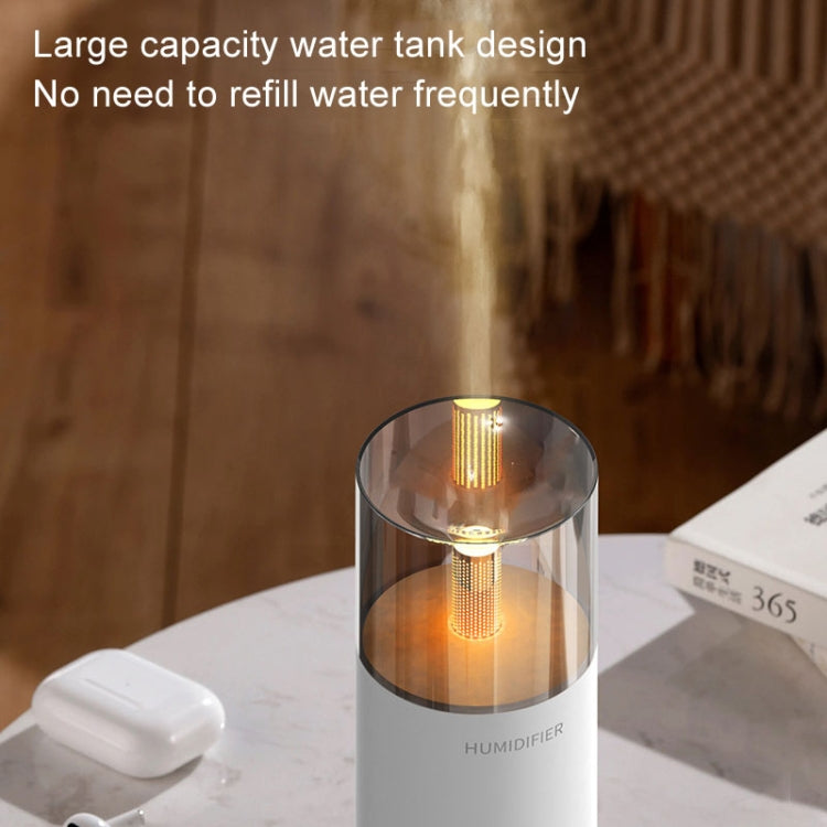 Candle Flame Aromatherapy Diffuser Automatic Scent Sprayer Mini Ambiance Candle Light Humidifier(129 White)