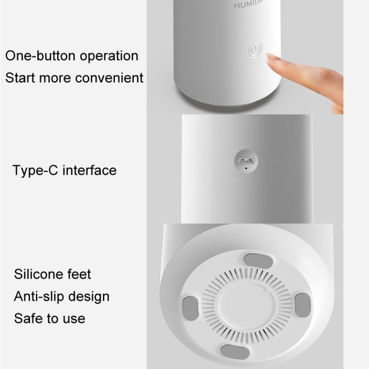 Candle Flame Aromatherapy Diffuser Automatic Scent Sprayer Mini Ambiance Candle Light Humidifier(129 White)