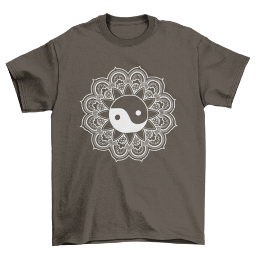 Mandala yin yang t-shirt