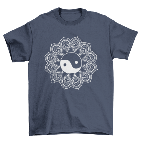 Mandala yin yang t-shirt