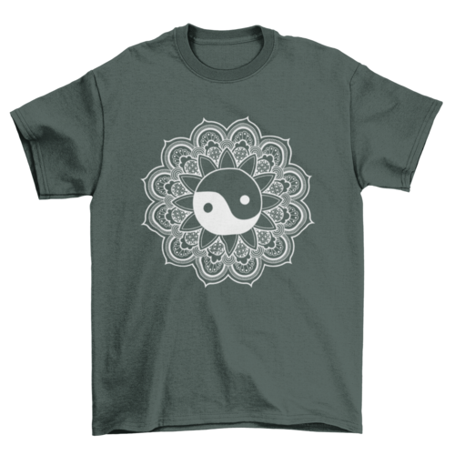 Mandala yin yang t-shirt