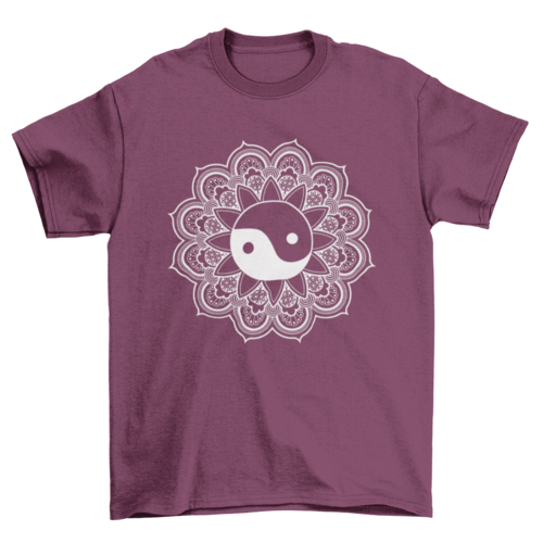 Mandala yin yang t-shirt