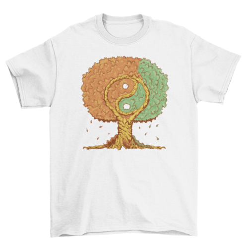 Ying yang tree of life t-shirt