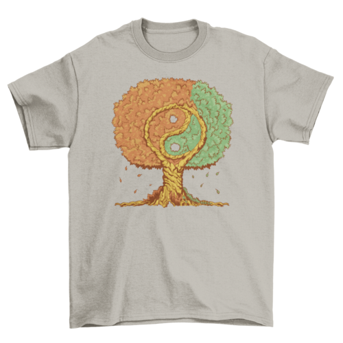 Ying yang tree of life t-shirt