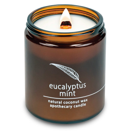 Eucalyptus Mint | Wood Wick Candle with Natural Coconut Wax